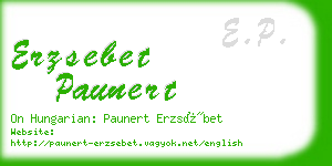 erzsebet paunert business card